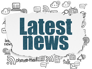 Image showing News concept: Latest News on Torn Paper background