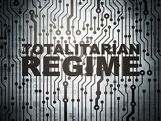 Image showing Political concept: circuit board with Totalitarian Regime