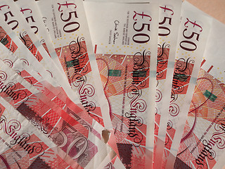 Image showing Fifty Pound notes