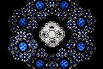 Image showing Fractal images : beautiful patterns on dark brown background.