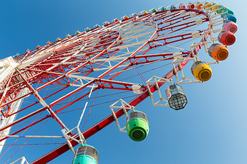 Image showing Ferris wheel from low angle