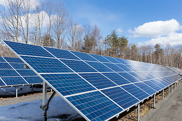 Image showing Solar panel and blue sky