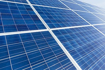 Image showing Solar panel and blue sky