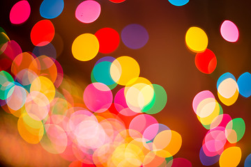 Image showing Abstract circular bokeh background of Christmaslight