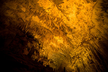 Image showing Stalactites in cave