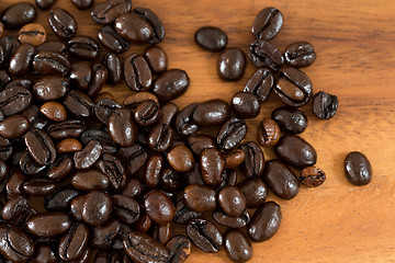 Image showing Coffee on grunge wooden background