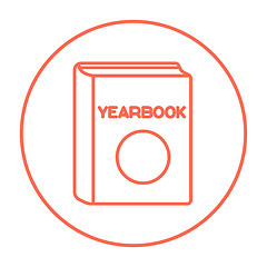 Image showing Yearbook line icon.