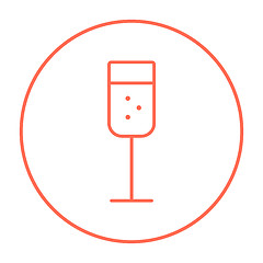 Image showing Glass of champagne line icon.