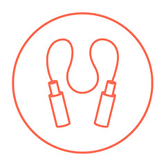 Image showing Jumping rope line icon.