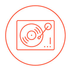 Image showing Turntable line icon.