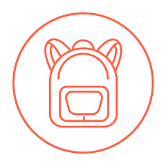 Image showing Backpack line icon.