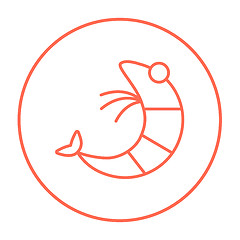 Image showing Shrimp line icon.