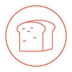 Image showing Half of bread line icon.