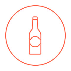 Image showing Glass bottle line icon.