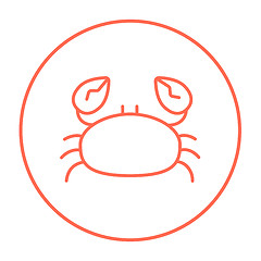 Image showing Crab line icon.