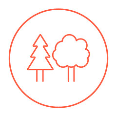 Image showing Trees line icon.