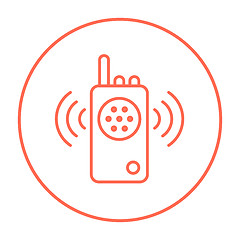 Image showing Radio set line icon.