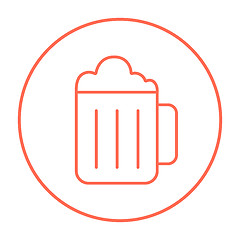 Image showing Mug of beer line icon.