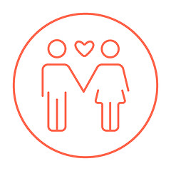 Image showing Couple in love line icon.