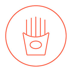 Image showing French fries line icon.