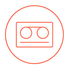 Image showing Cassette tape line icon.