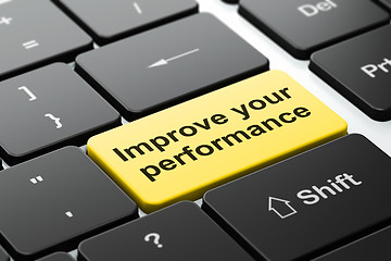 Image showing Learning concept: Improve Your Performance on computer keyboard background