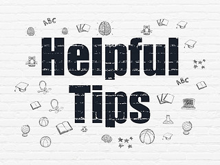 Image showing Education concept: Helpful Tips on wall background