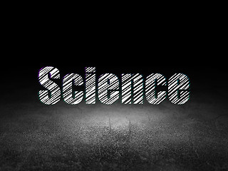Image showing Science concept: Science in grunge dark room