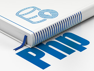 Image showing Software concept: book Database With Lock, Php on white background