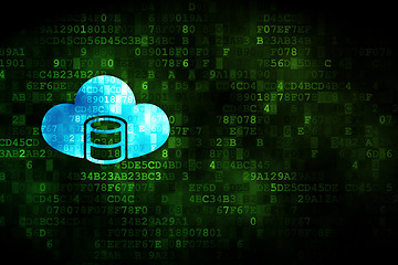 Image showing Cloud networking concept: Database With Cloud on digital background