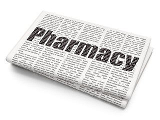 Image showing Health concept: Pharmacy on Newspaper background