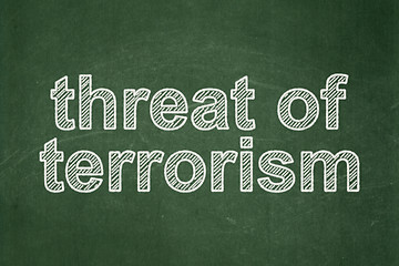 Image showing Politics concept: Threat Of Terrorism on chalkboard background