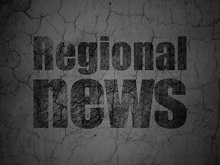 Image showing News concept: Regional News on grunge wall background