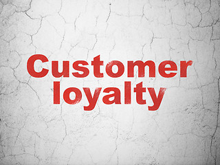 Image showing Marketing concept: Customer Loyalty on wall background