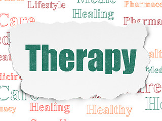 Image showing Medicine concept: Therapy on Torn Paper background