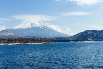 Image showing Mountain Fuji with Lake Motosu