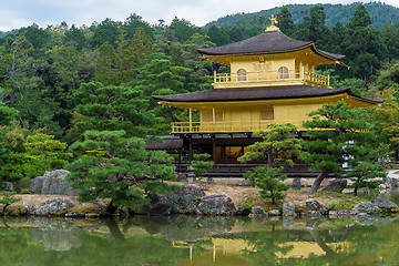 Image showing Golden Pavilion at Kinkakuji Temple, Kyoto Japan