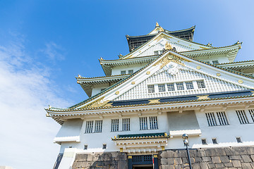 Image showing Traditional Osaka castle in Japan