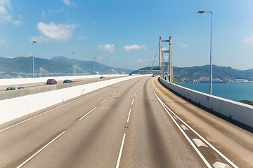 Image showing Suspension bridge in Hong Kong