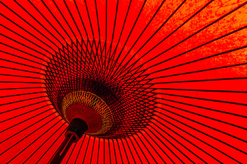 Image showing Japanese red umbrella