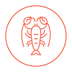 Image showing Lobster line icon.