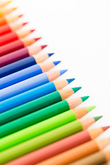 Image showing Stack of Colourful pencils 