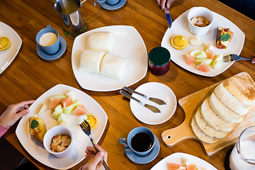 Image showing Family breakfast