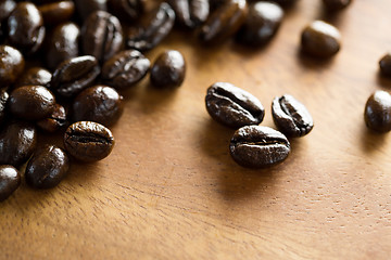 Image showing Coffee on grunge wooden background