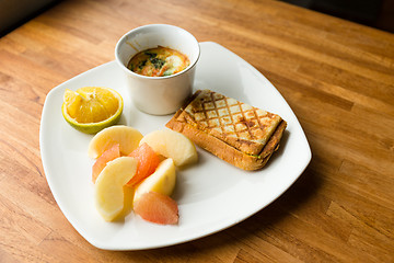 Image showing Breakfast on table