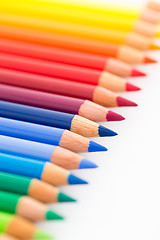 Image showing Colourful pencils isolated on white