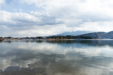 Image showing Mountain Fuji and Lake