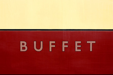 Image showing Buffet car sign