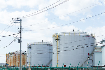 Image showing Industrial oil tanks