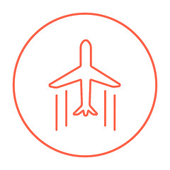 Image showing Cargo plane line icon.